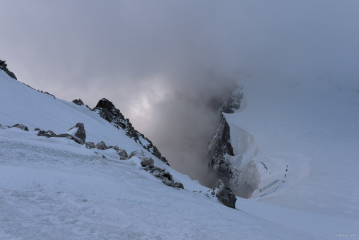 A l'arrivée au sommet du Mont Blanc du Tacul.
