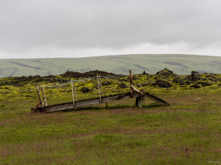 Un ponton perdu sur la prairie