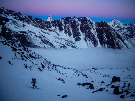 Le Cervin se dévoile à la montée