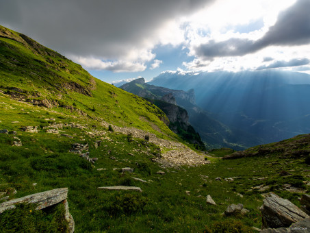 Jeu de lumière sur les ruines