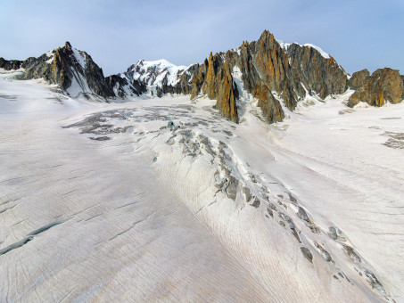 Le Glacier du Géant et le Mont Blanc en toile de fond