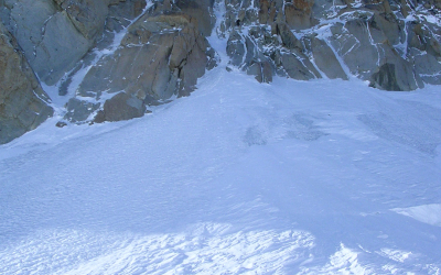 Goulottes de glace dans le Massif du Mt Blanc