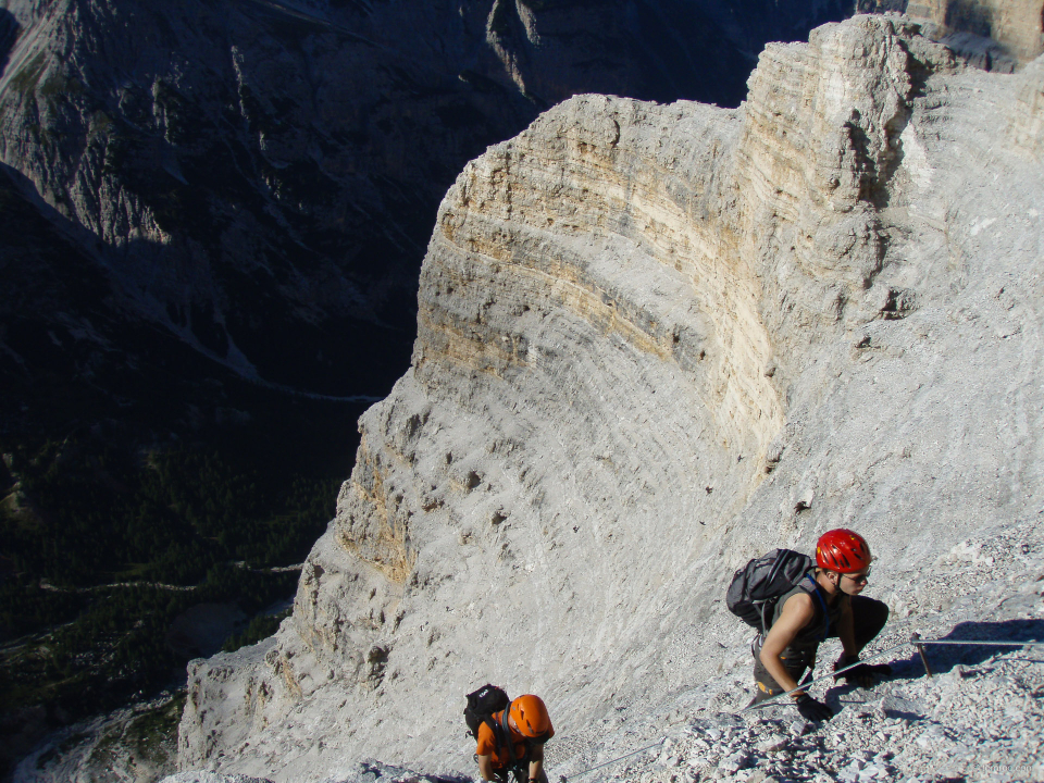 Via ferrata dans les Dolomites