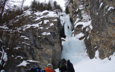 Cascade de glace à Ceillac, Freissinières et Les Orres