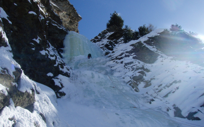 Cascade de glace à Cogne, Italie