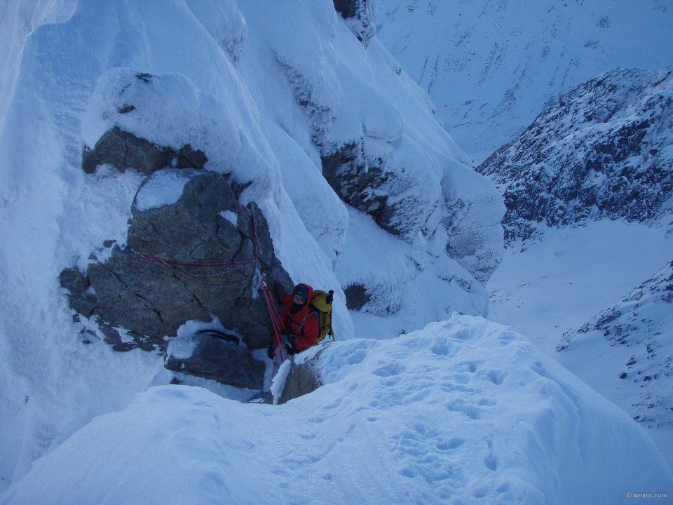 Le relai au Gap sur Tower Ridge