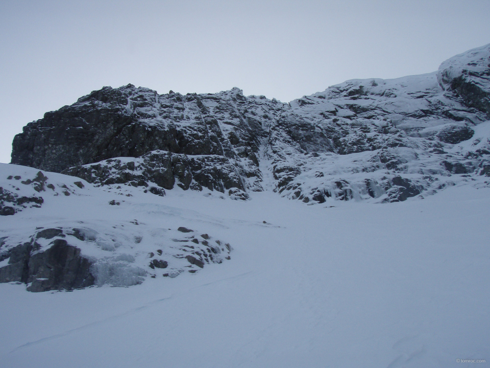 Dans l'axe à la montée de Green Gully