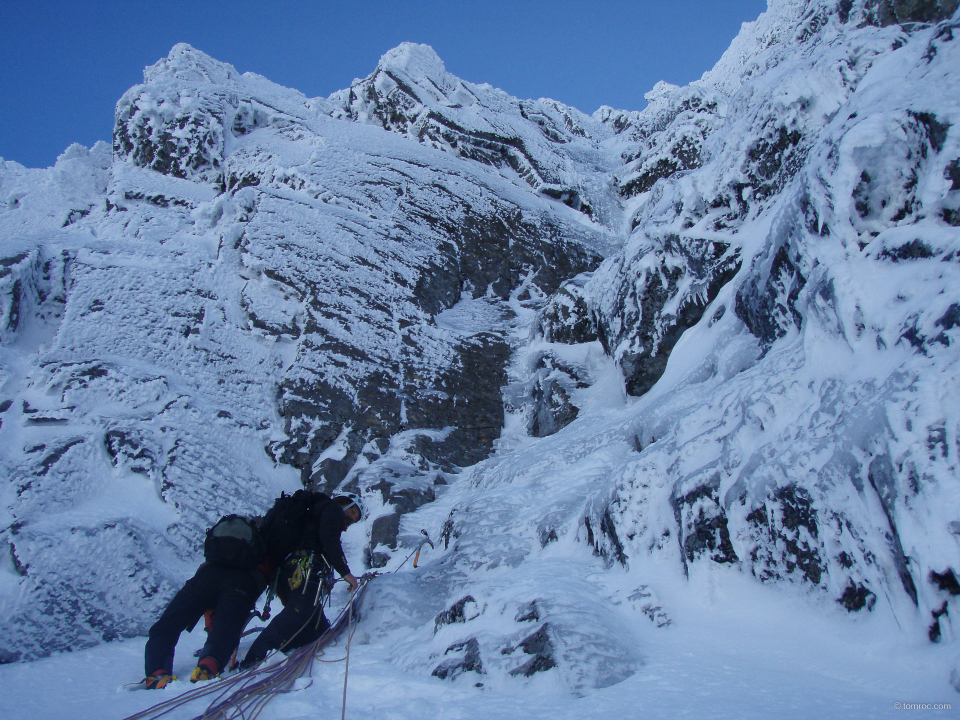 Le premier crux d'Astral Highway, Ben Nevis