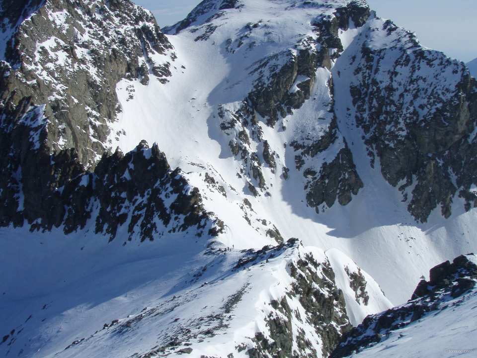 au dessus du col de la Traversette