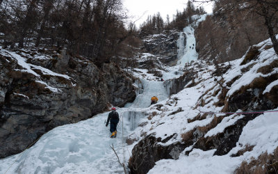 Cascade de glace à la Grave – Colère du Ciel