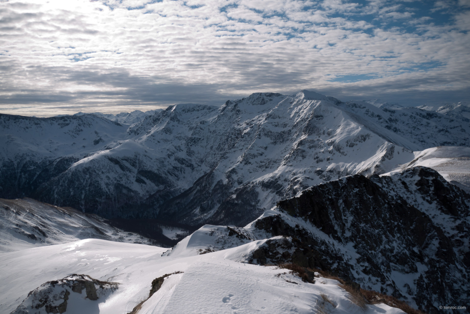 Joli panorama sur le parcours du Pic des Trois Seigneurs.