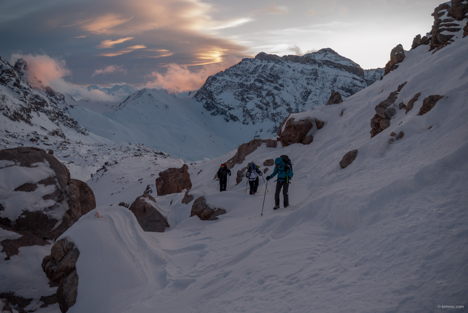 Arrivée au col pour le refuge de Chambeyron.