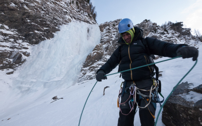 Cascade de glace au Fournel avec Franck