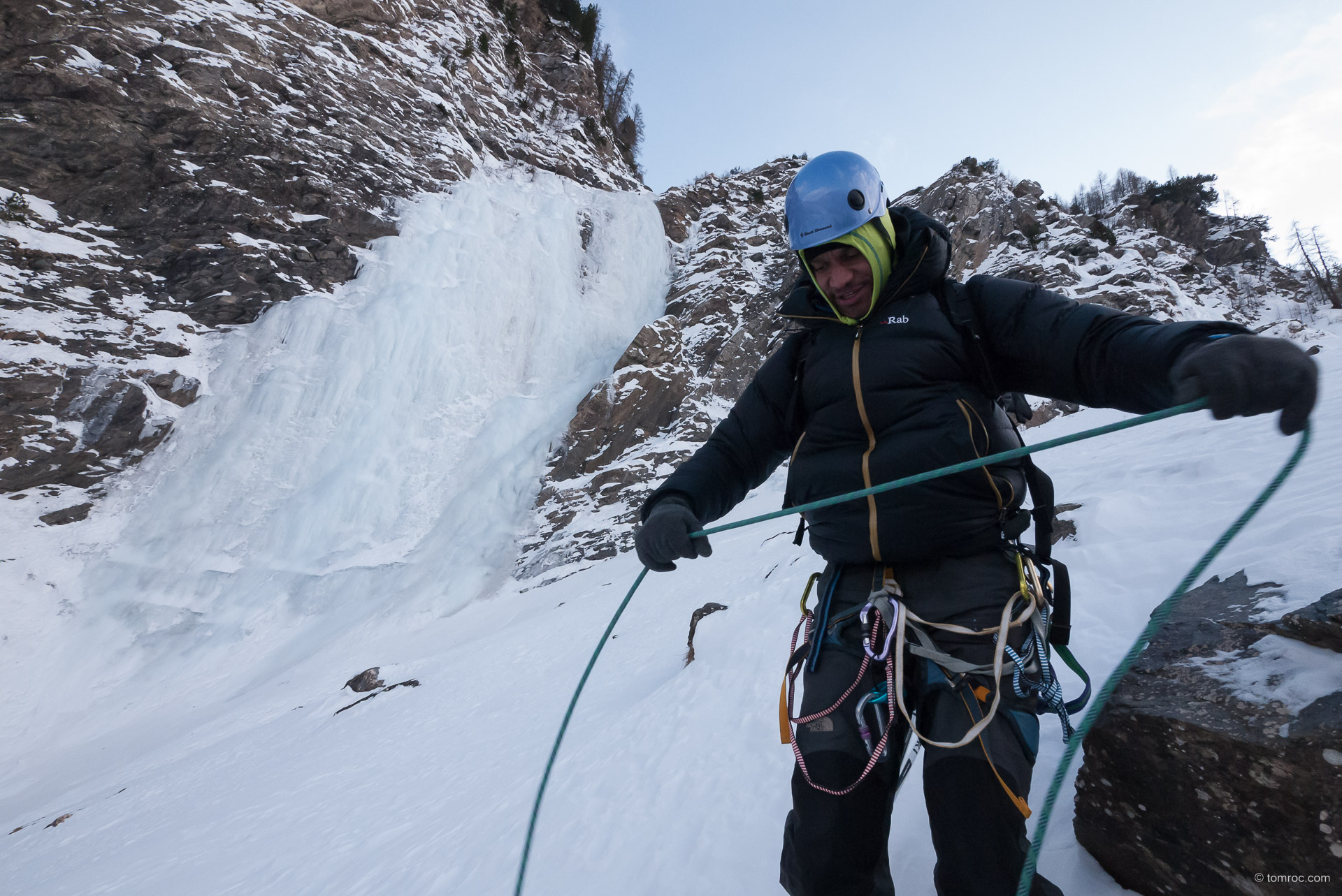 Cascade de glace au Fournel avec Franck