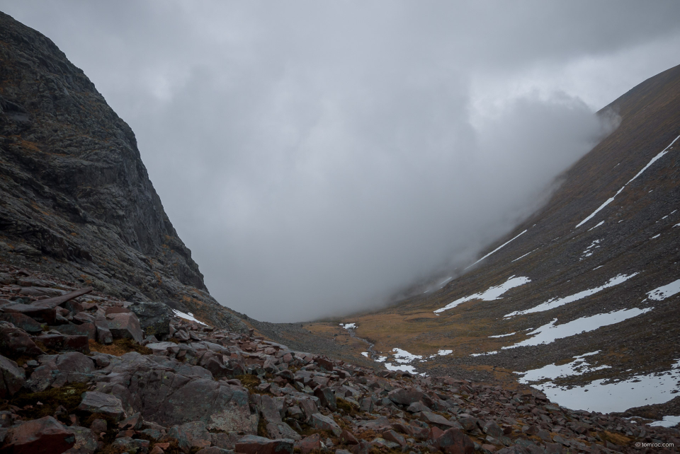 Mur de brouillard.