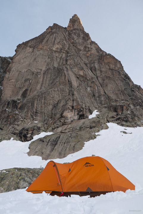 Bivouac au pied de la Dibona.