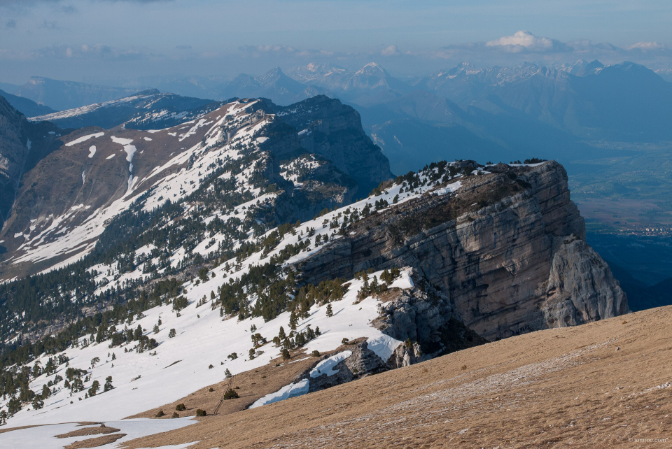 Flanc sud de la Dent de Crolles.