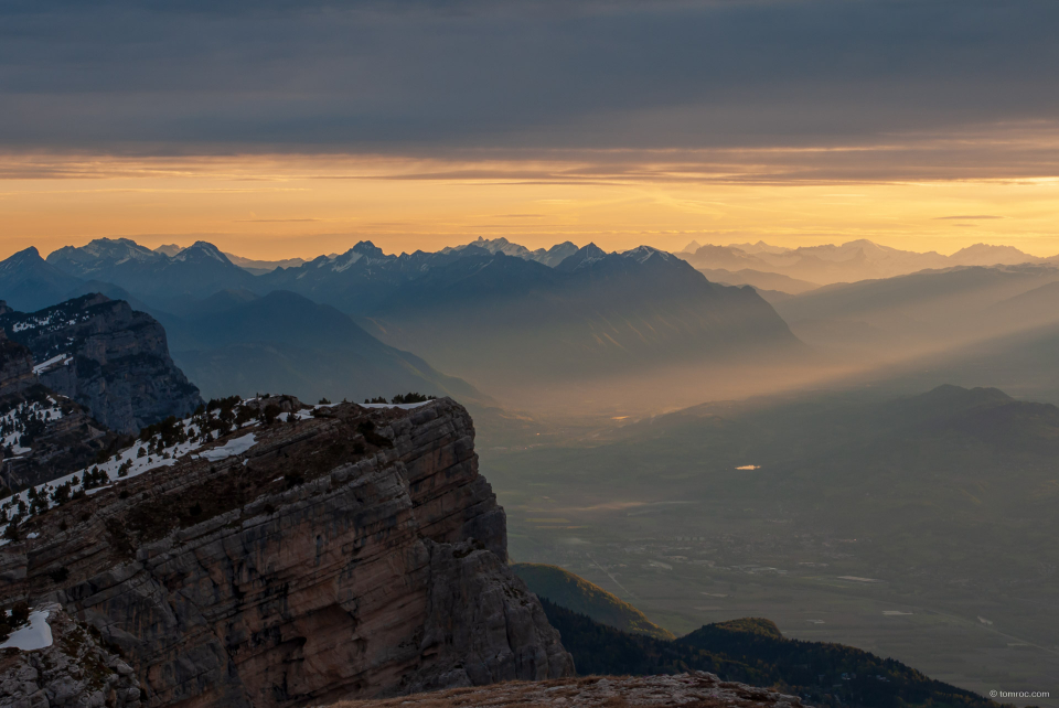 Jeux de lumière depuis la Dent de Crolles.