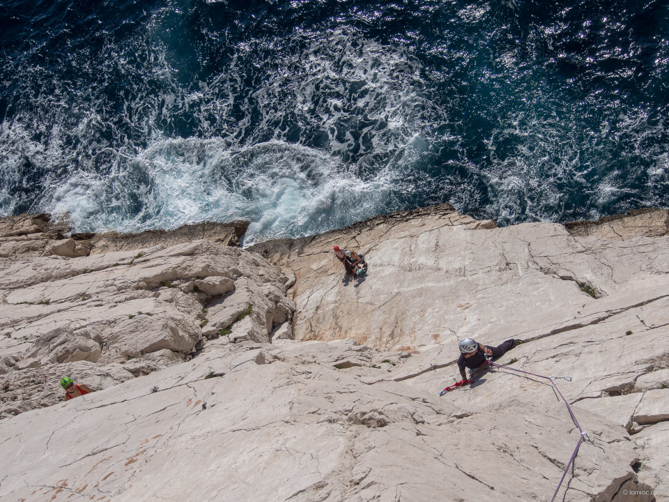 Voies du secteur Rumpe Cuou dans la calanque de Sormiou