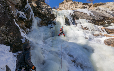 Cascade de glace à Cogne avec le CAF Croix Rousse