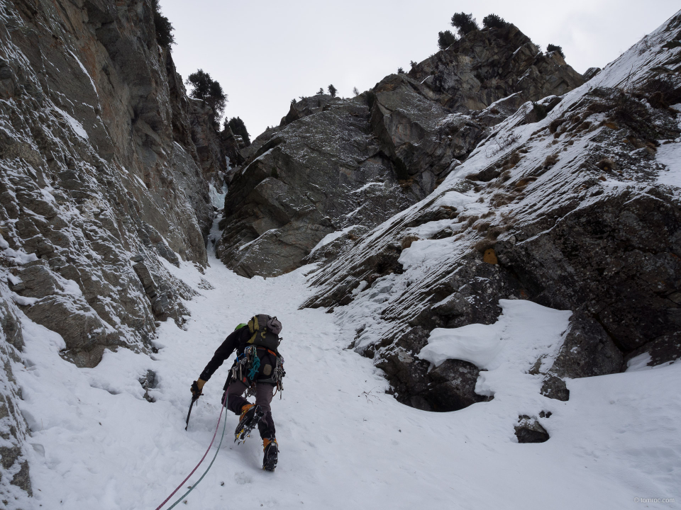 Dans Lillaz Gully, Cogne