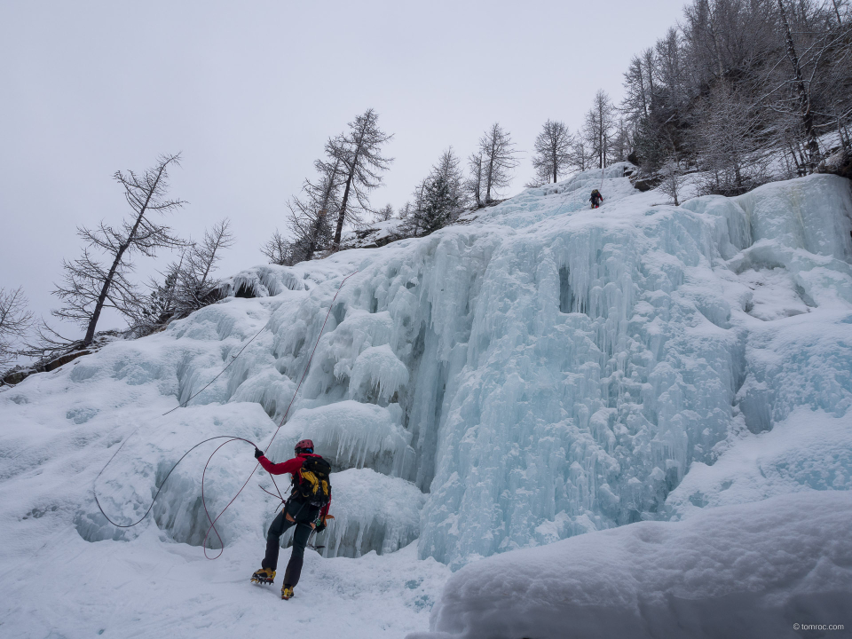 Dernière longueur de Cascade de Lillaz