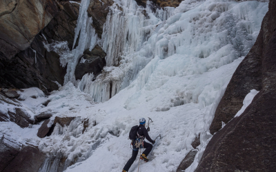 Cascade de glace à Cogne avec Mickaël