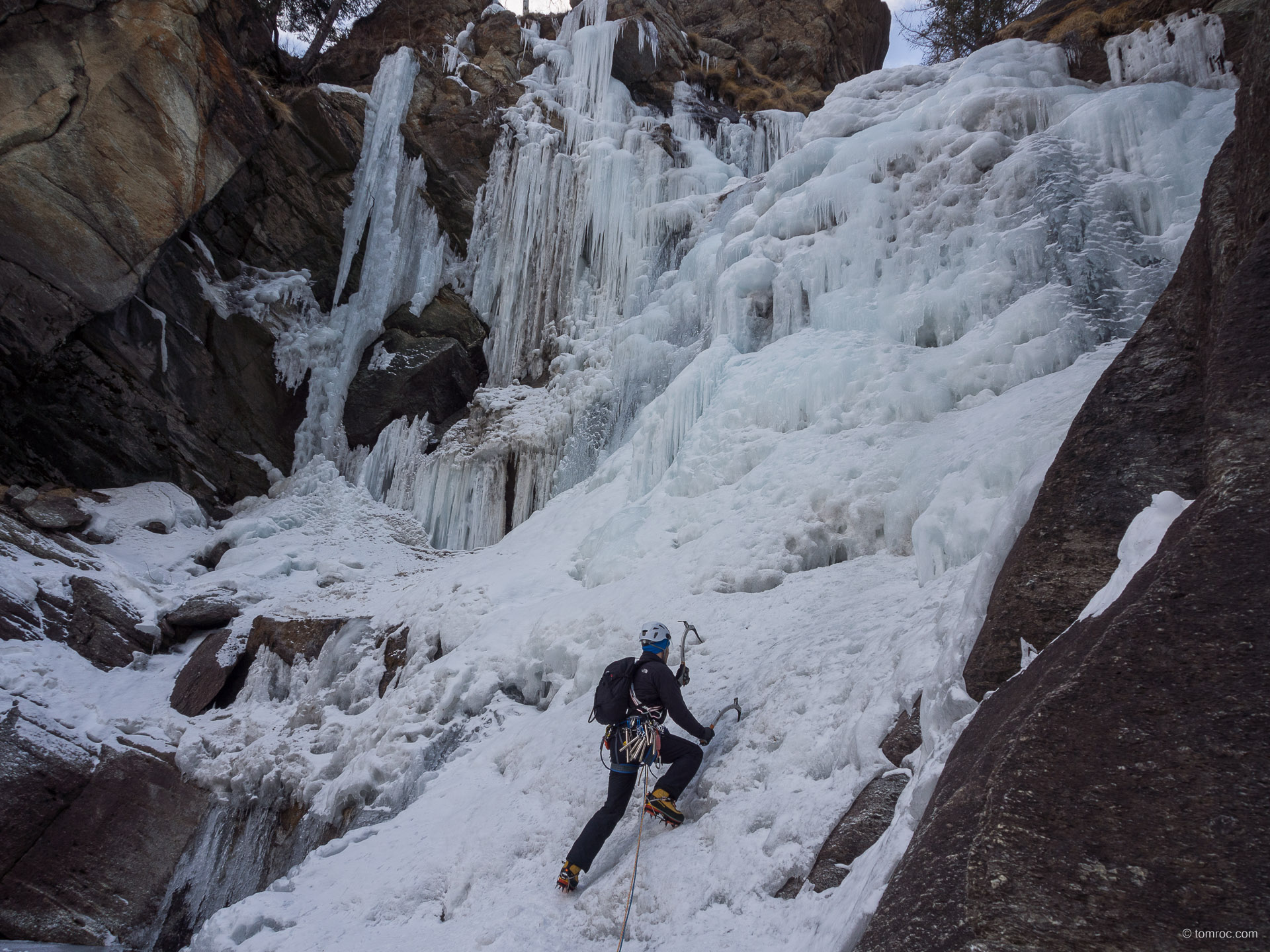 Cascade de glace à Cogne avec Mickaël