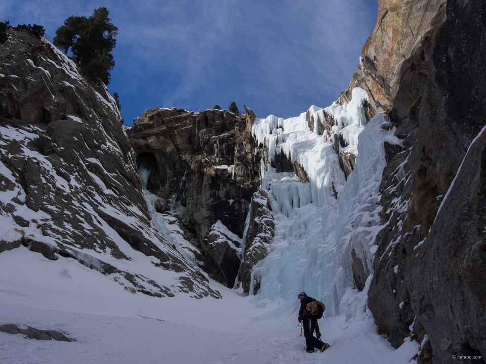 Cascade Grand Val (à droite), Cogne Valeille