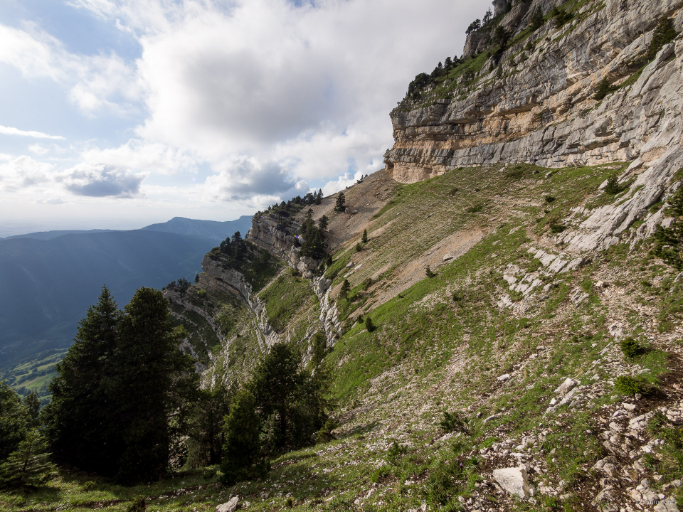 Sous la sangle, vue vers le nord