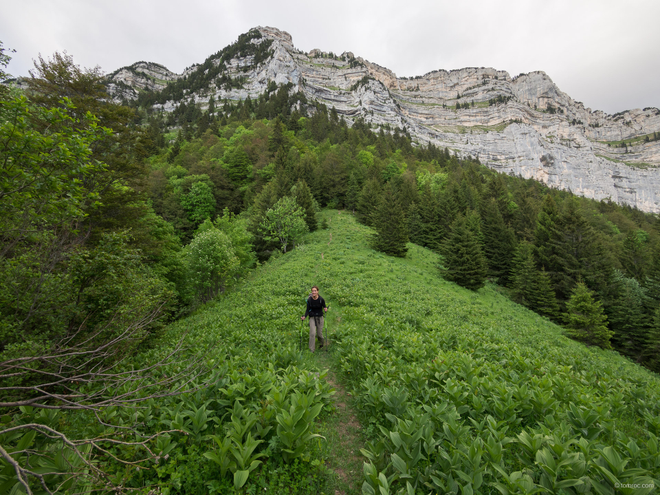 Descente du pas du Fouda Blanc