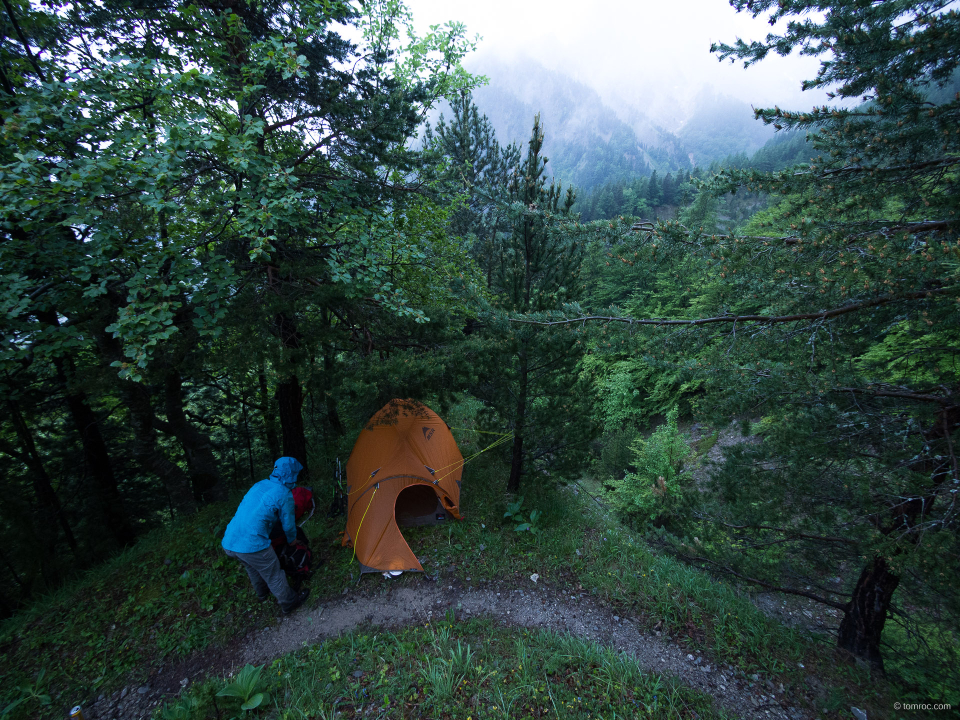 Campement de fortune