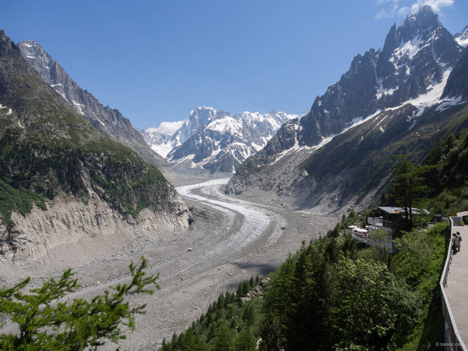 La Mer de glace depuis le Montenvers