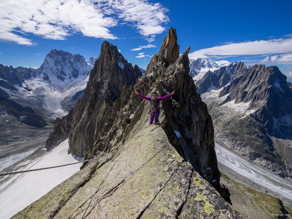 Une autre cordée sur l'arête de la Nonne