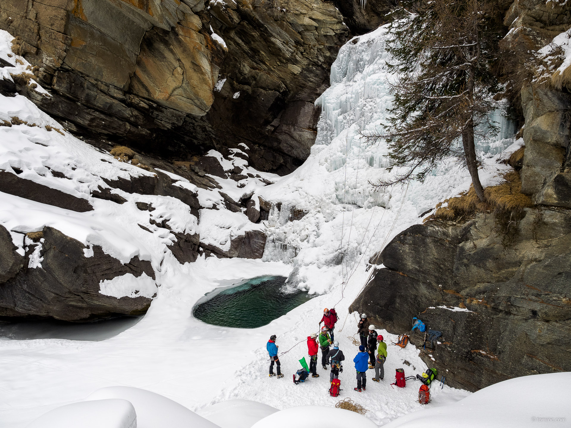 Stage initiateur CAF Cascade de glace