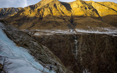 Nouvel an et Cascades de glace sans neige