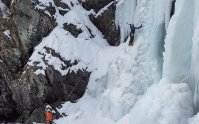 Initiation cascade de glace à Cogne