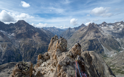 Tête de la Maye et Cornes de Pié Bérarde, en Ecrins