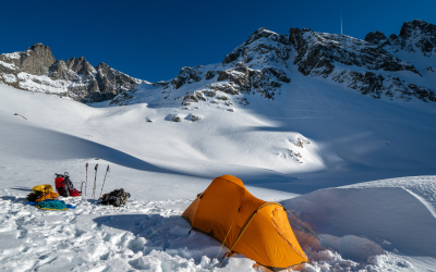 Grand Pic de Belledonne, bivouac au lac Blanc